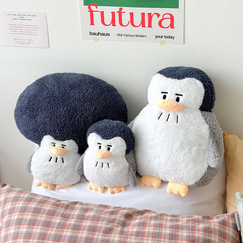 소형 뒤뚱뒤뚱 펭귄 삼형제 인형 애착 귀여운 쿠션 집순이 선물 친구 가족 바디필로우 모찌