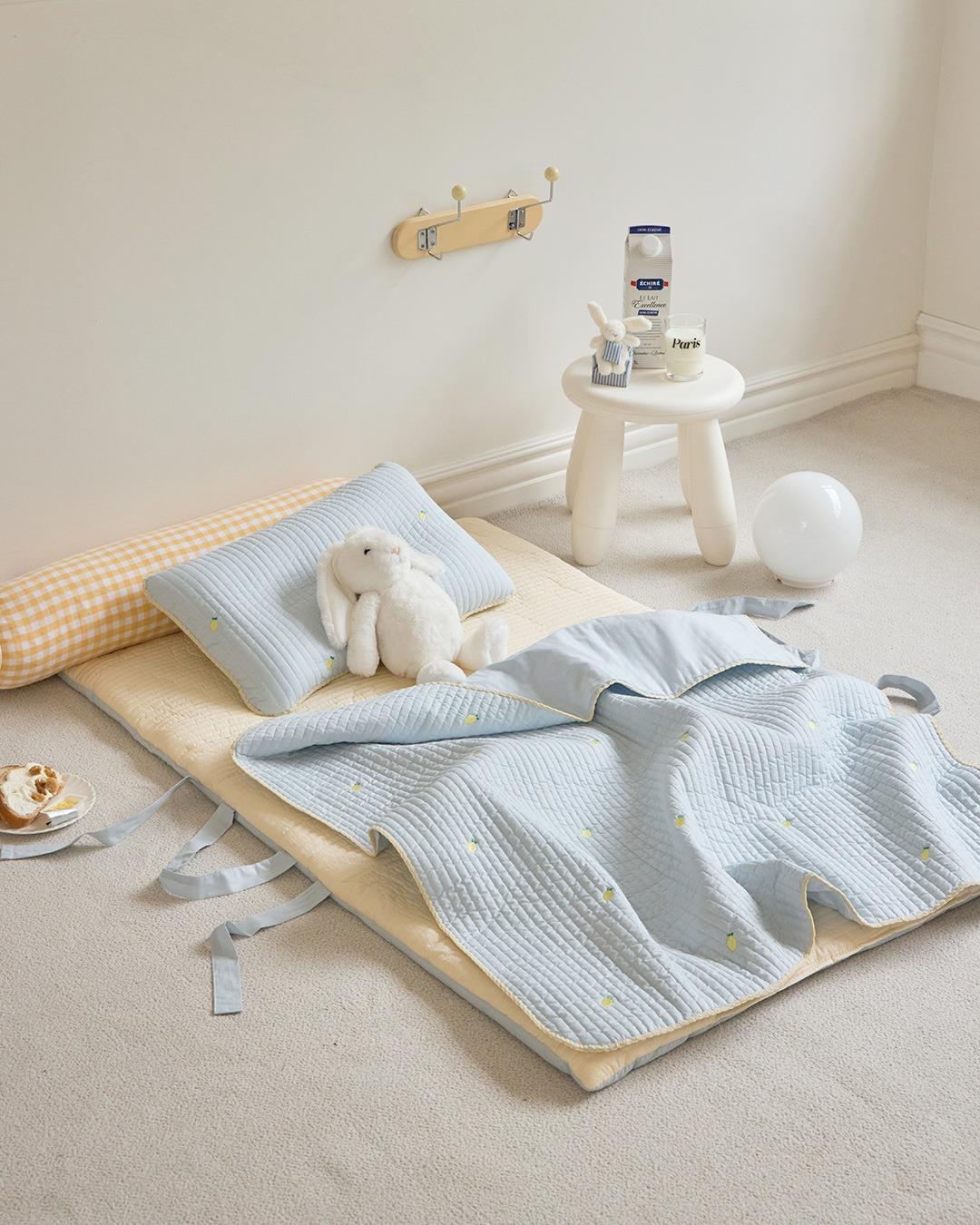 [신학기특가] 신상품 쁘띠슈 자수 오가닉면 낮잠이불패드세트 4colors