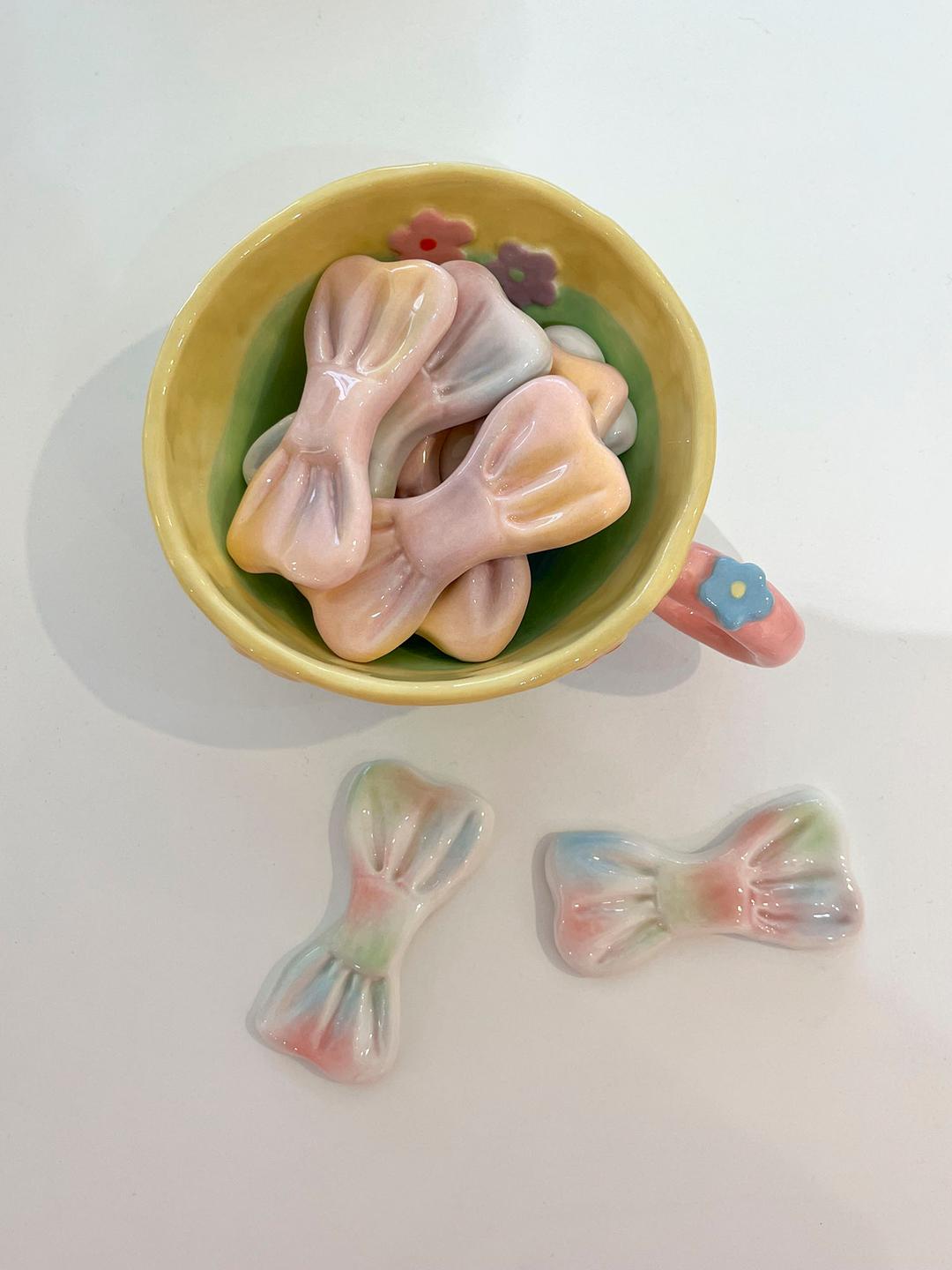 [들꽃세라믹] 리본 수저 받침(RIBBON SPOON REST)