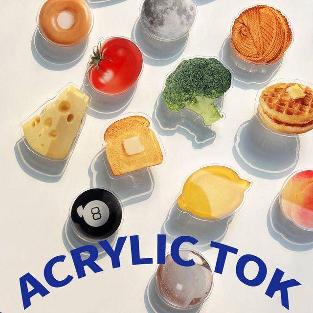 아기다리고기다리던 실사 아크릴톡 48종 모음전🙌 품질보장📌 음식 베이커리 핸드폰거치대 휴대폰거치대 아크릴 스마트톡 투명그립!