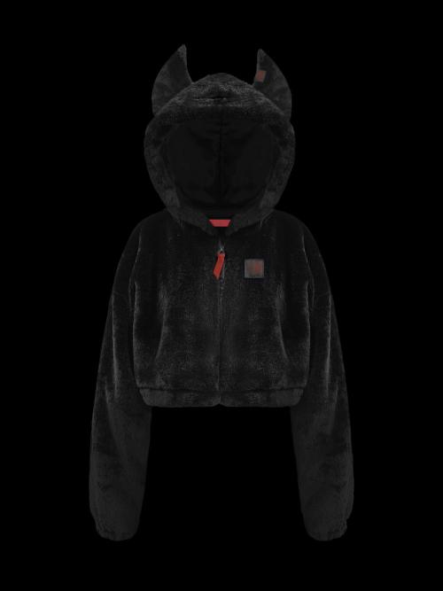 Baby devil fur hood zip