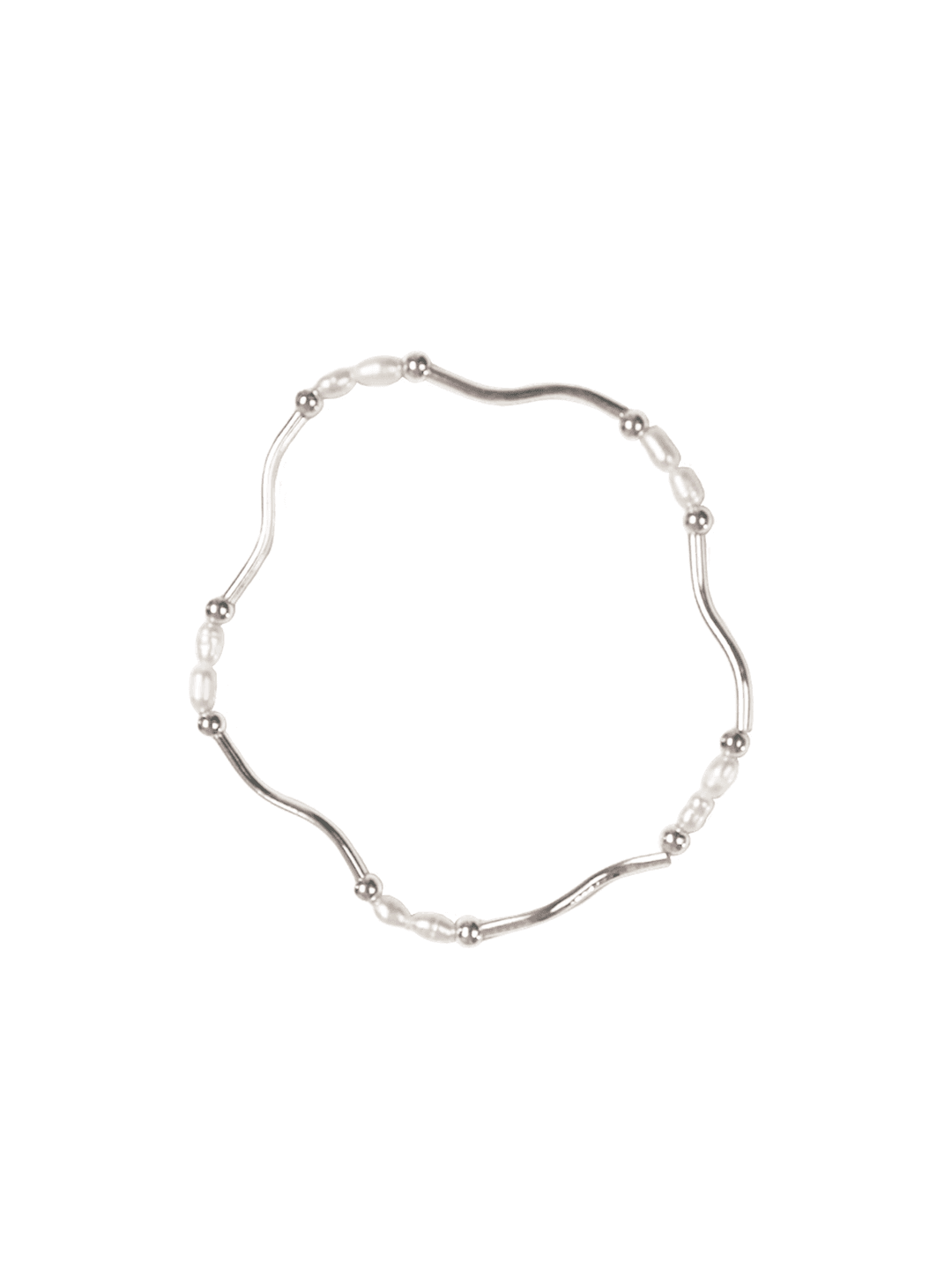[SILVER925] pearl wave bracelet
