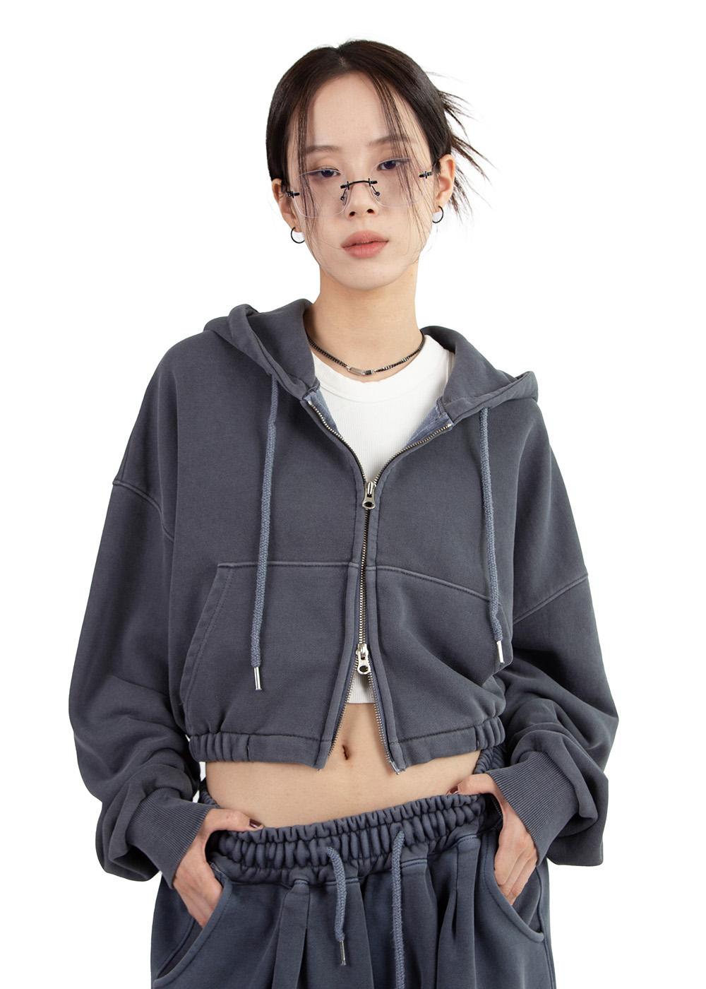 릿킴 PIGMENT CROPPED HOODIE