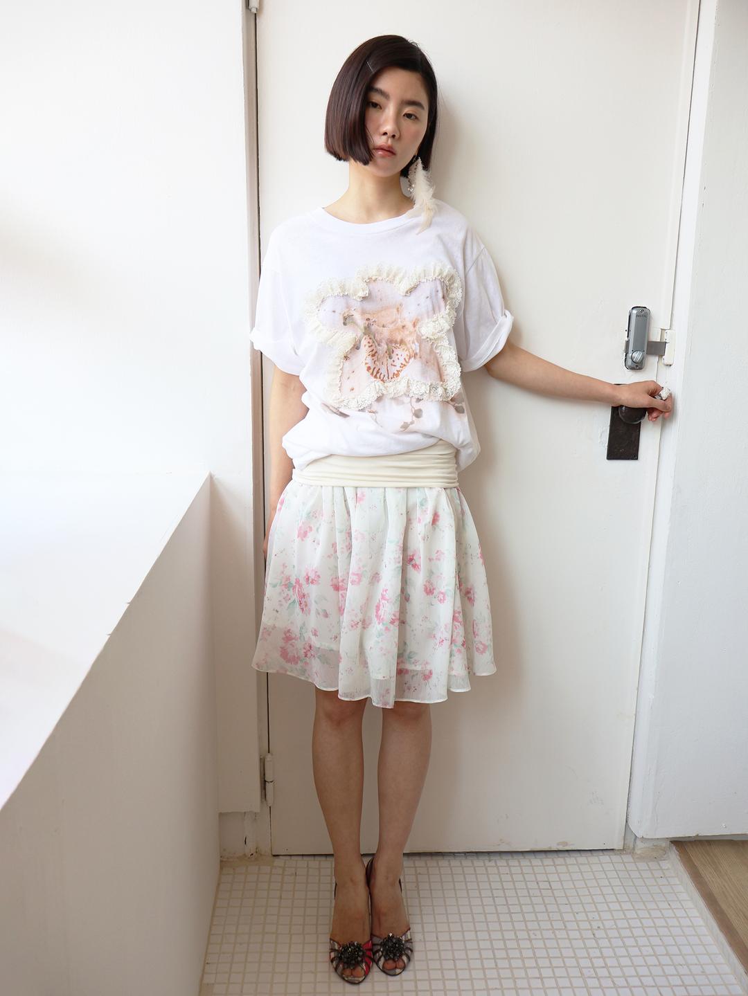 LOTUS MIDI SKIRT LOTUS IVORY