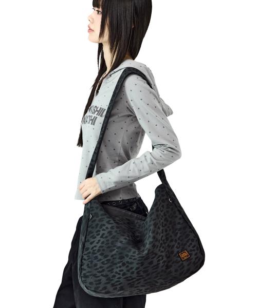 레오파드 프린팅 리버시블백_차콜