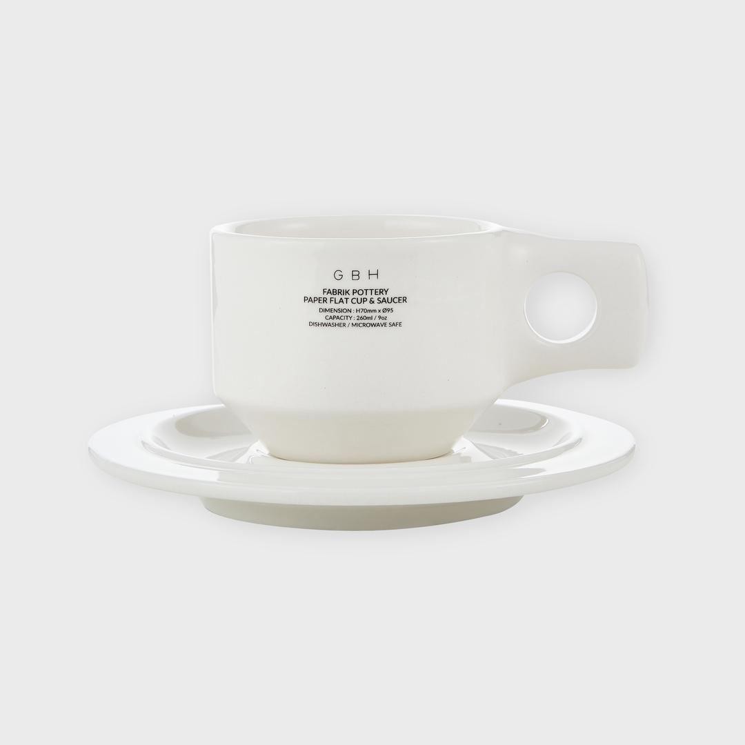 GBH X FABRIK POTTERY PAPER FLAT CUP & SAUCER / 260ml 컵앤소서