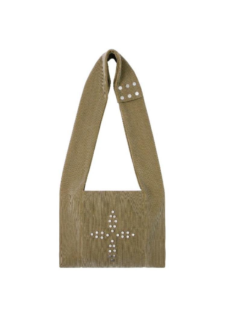 OINIMI Liqui Corduroy Stud Square Bag