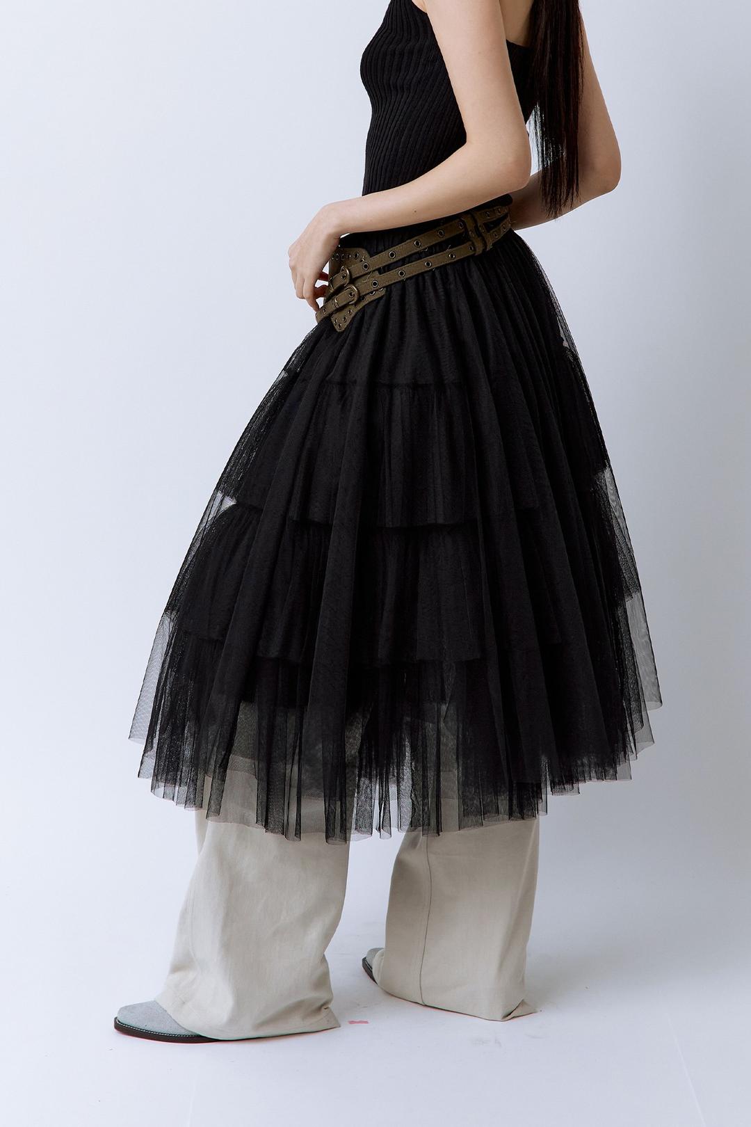 Volume Tulle Skirt Black [예약발송 05/30]