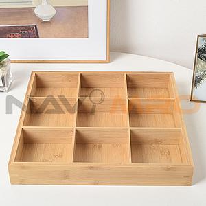 공간박스 9칸 대나무 수납보관함