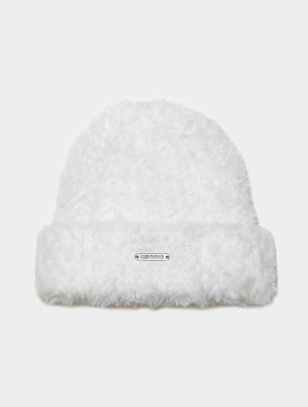 Soft Fur Beanie (White)