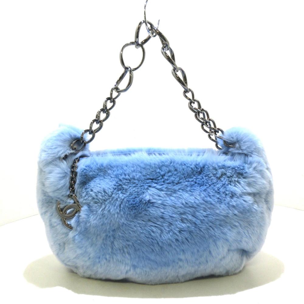 정품 빈티지 샤넬 호보백 숄더백 양털 퍼 시어링 블루 바로배송[관부가세포함]