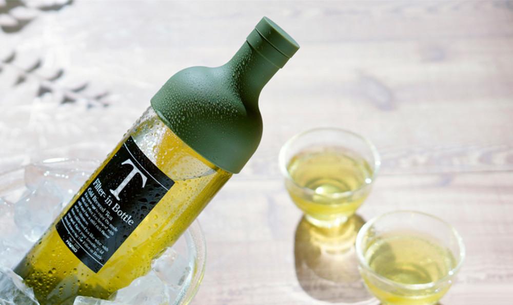 하리오 HARIO 냉침보틀 필터 인 보틀 750ml x 야마시나 일본 프리미엄 녹차 호지차 세트
