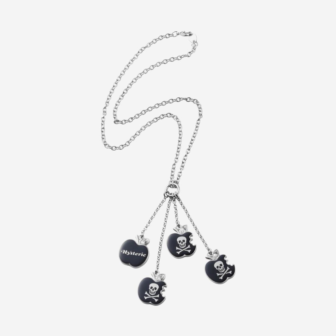 (W) Hysteric Glamour Skull Apple Necklace Black