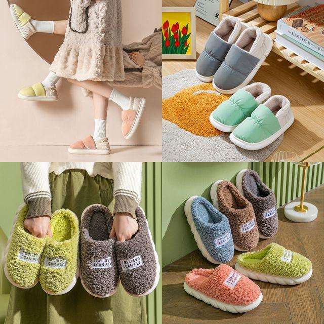 메이스 털 실내화 발편한 겨울 방한 퍼 양털 패딩 슬리퍼 통굽 실내 거실 사무실 층간소음 거실화