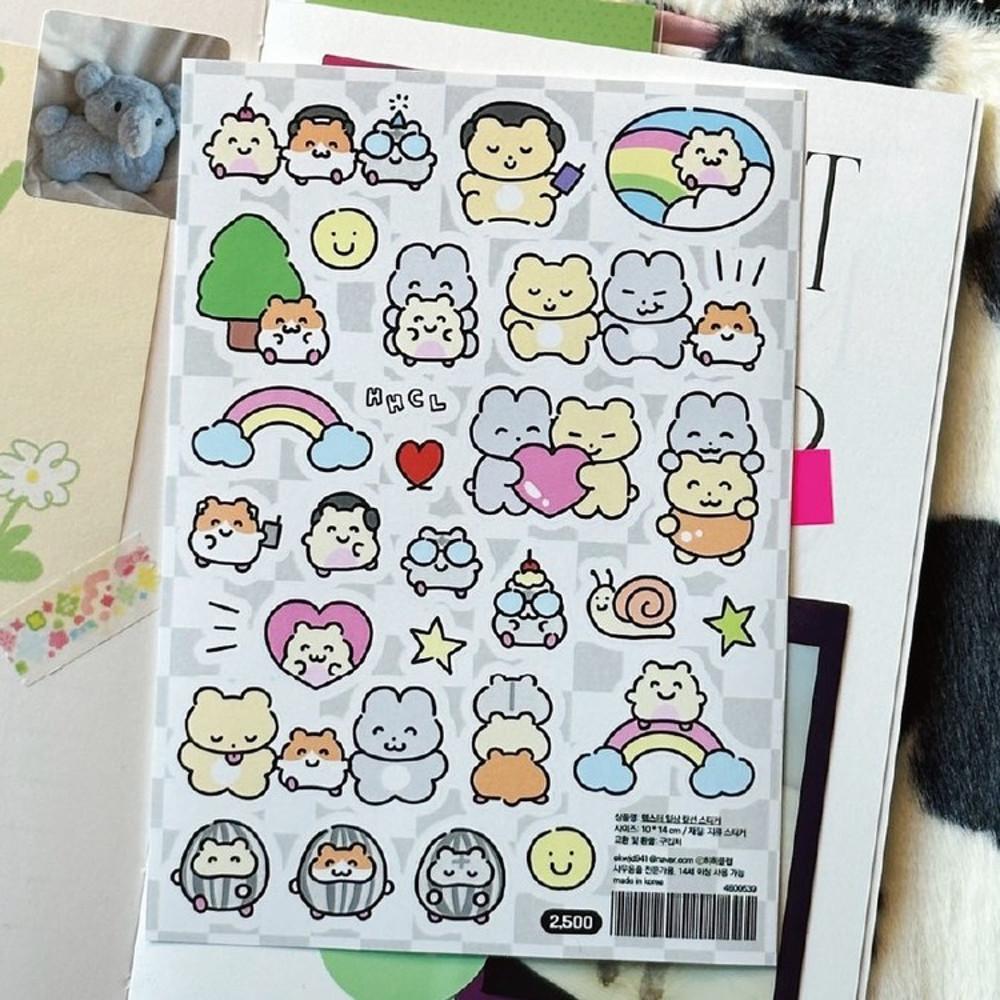 히히클럽 햄스터의 일상 칼선 스티커