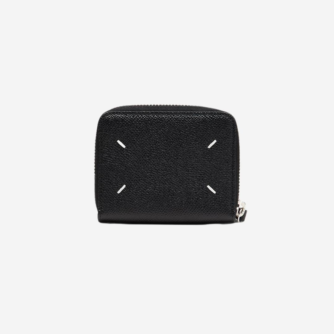 Maison Margiela Zip Around Compact Wallet Black