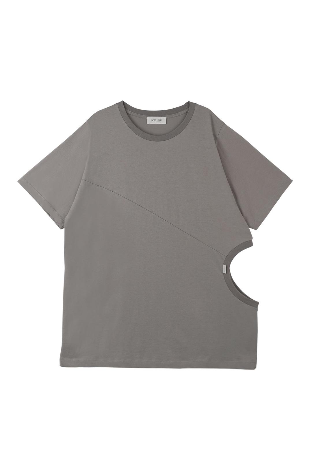 HOLE BOXY T-SHIRT (GRAY)