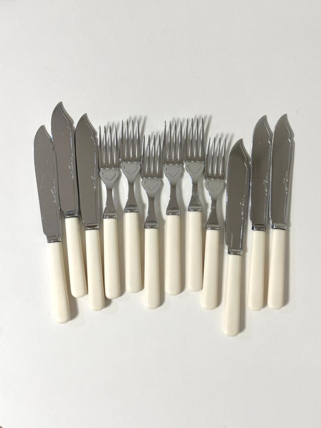 vintage) 빈티지 셰필드 포크 앤 나이프 커트러리 (1960s Sheffield fork and knife cutlery)