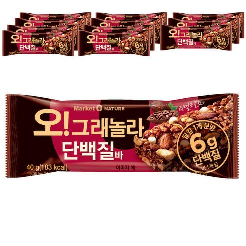 마켓오네이처 오 그래놀라 단백질바, 40g, 12개