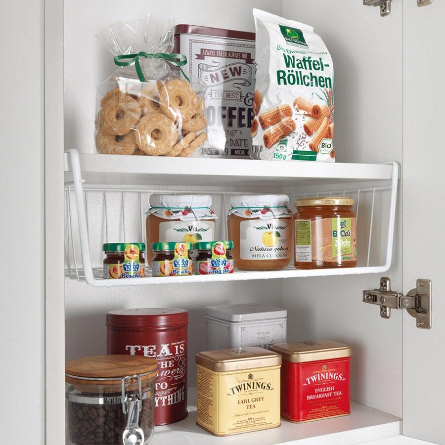 [1+1] 메탈텍스 바바텍스 선반밑 바스켓 중 화이트