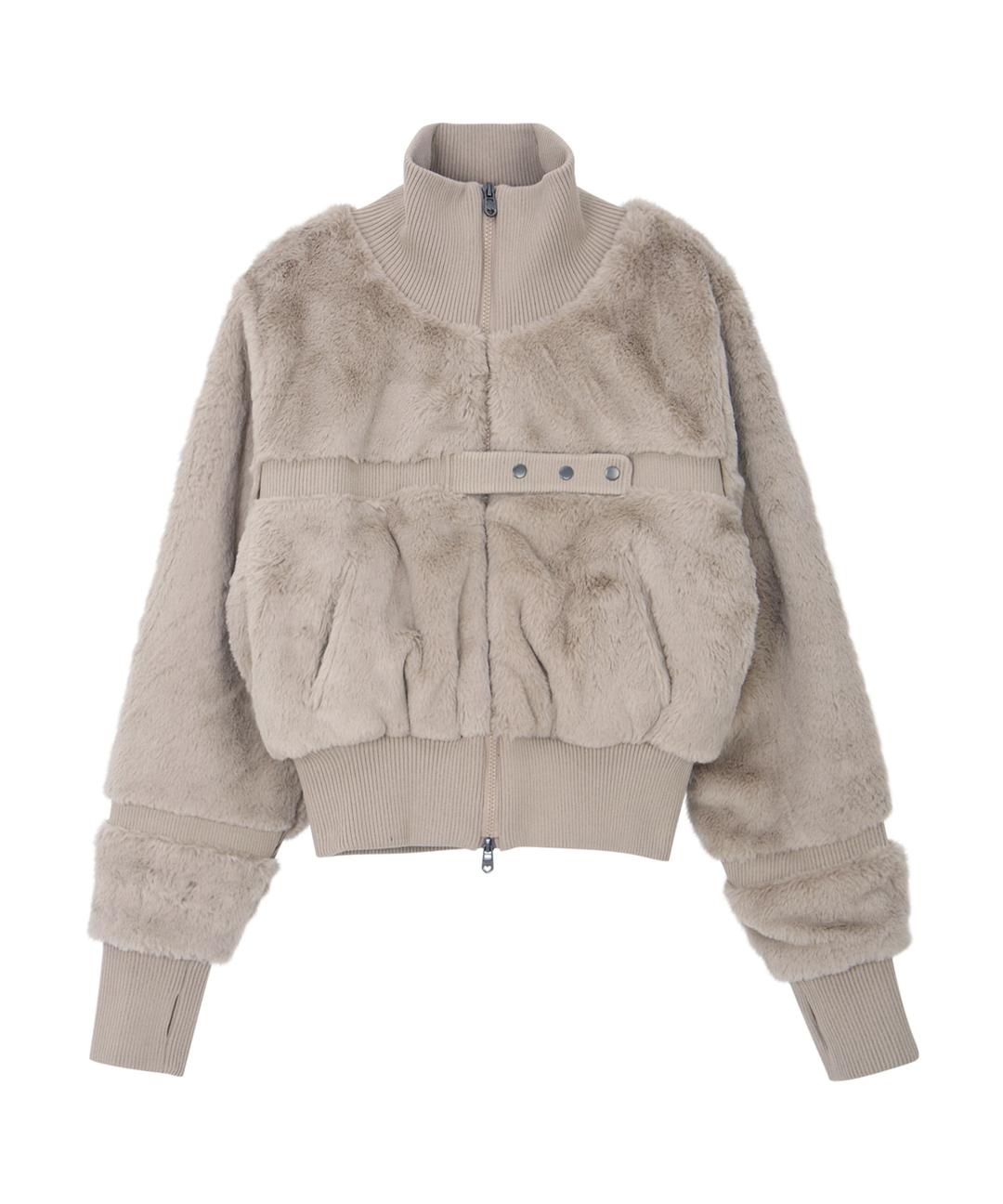 Puffy Crop Jacket-Grey