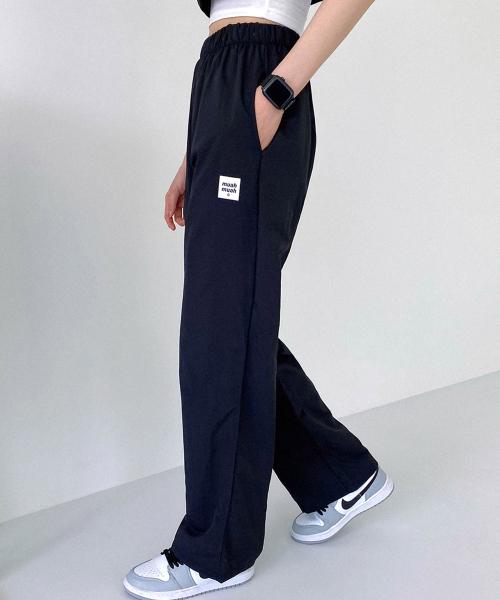 무아 쿨링 와이드 밴딩팬츠 [블랙]