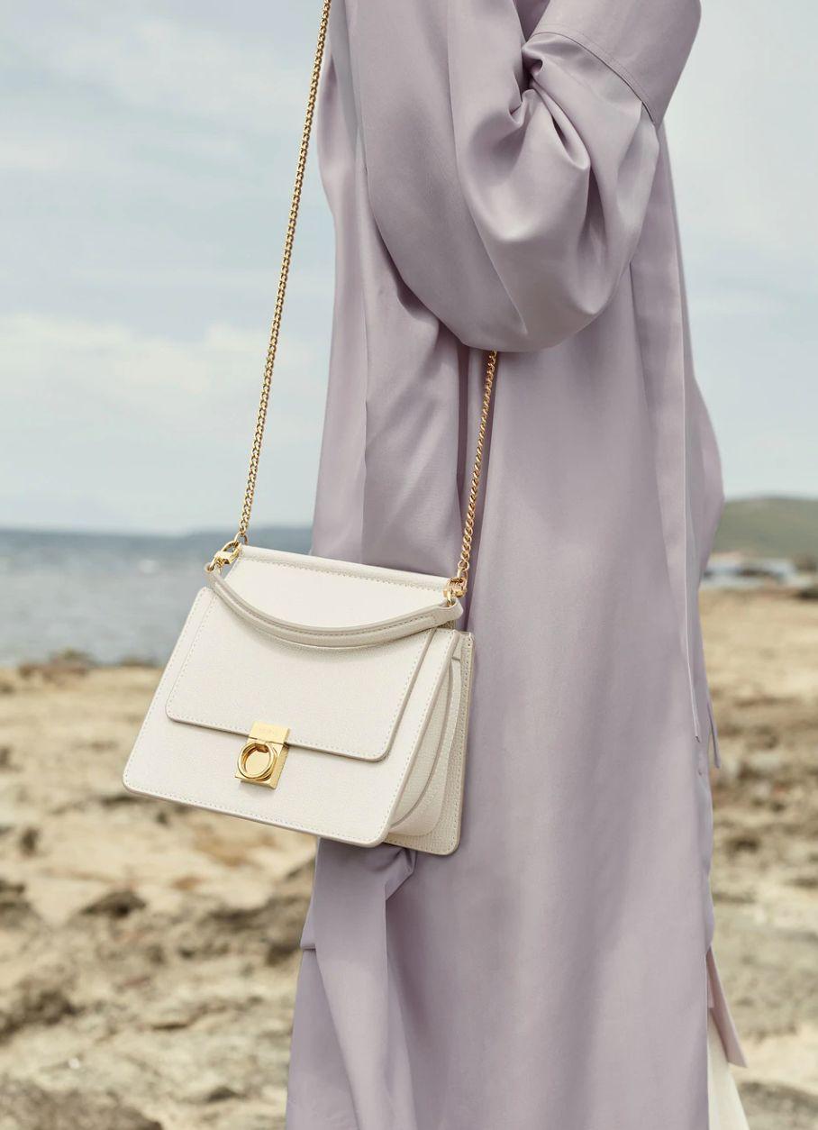 POLENE 폴렌느 누메로 셉트 7 미니 체인 토트 크로스백 쵸크