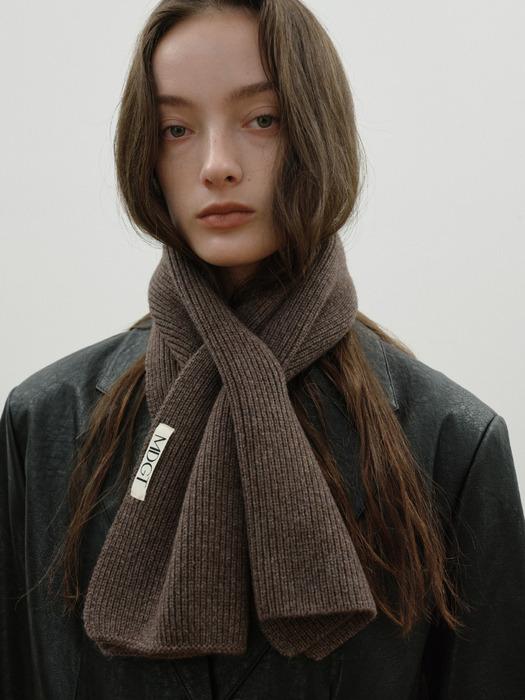 Classic Hole Scarf_Melange brown