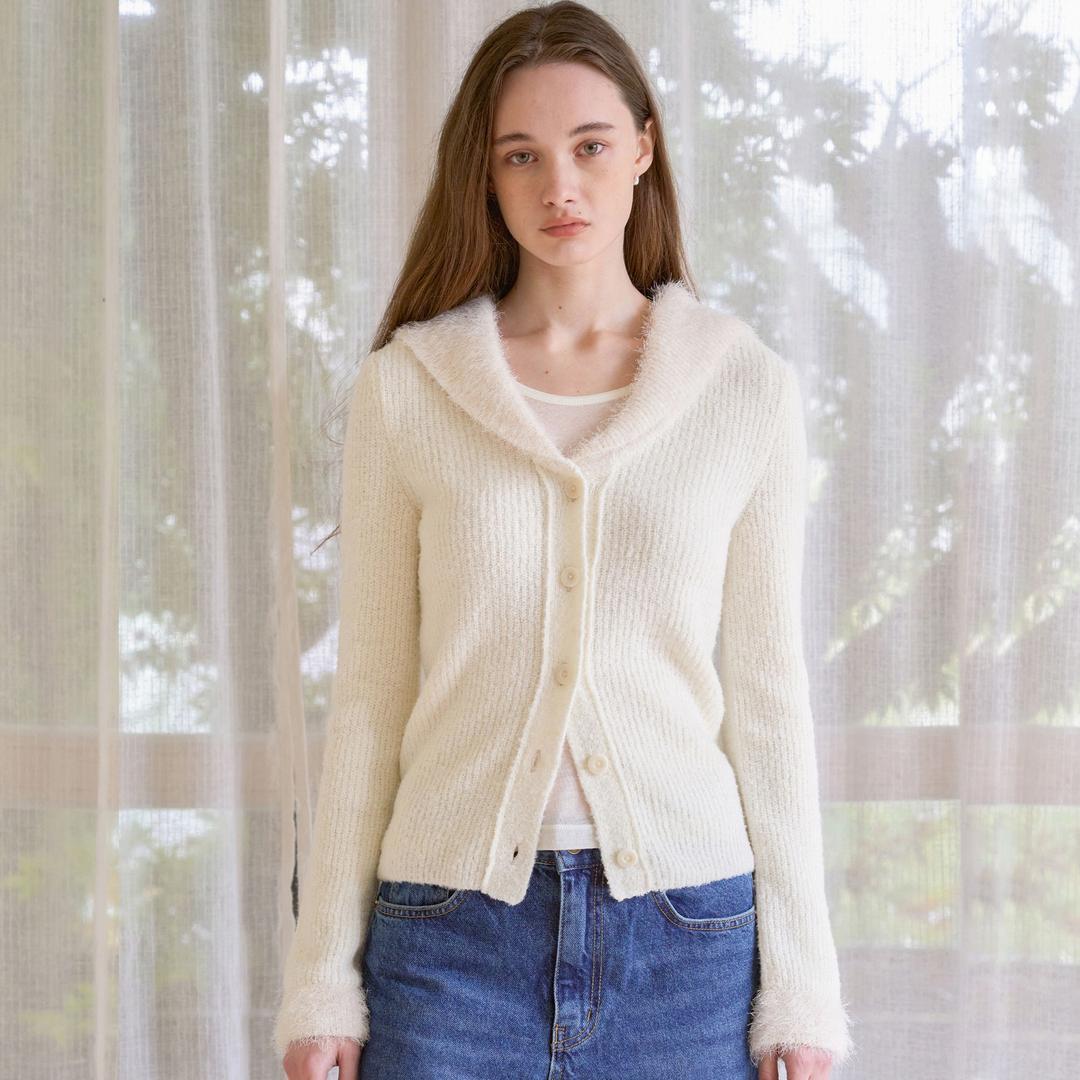 Yeti Furry Sailor Cardigan (Vanilla)