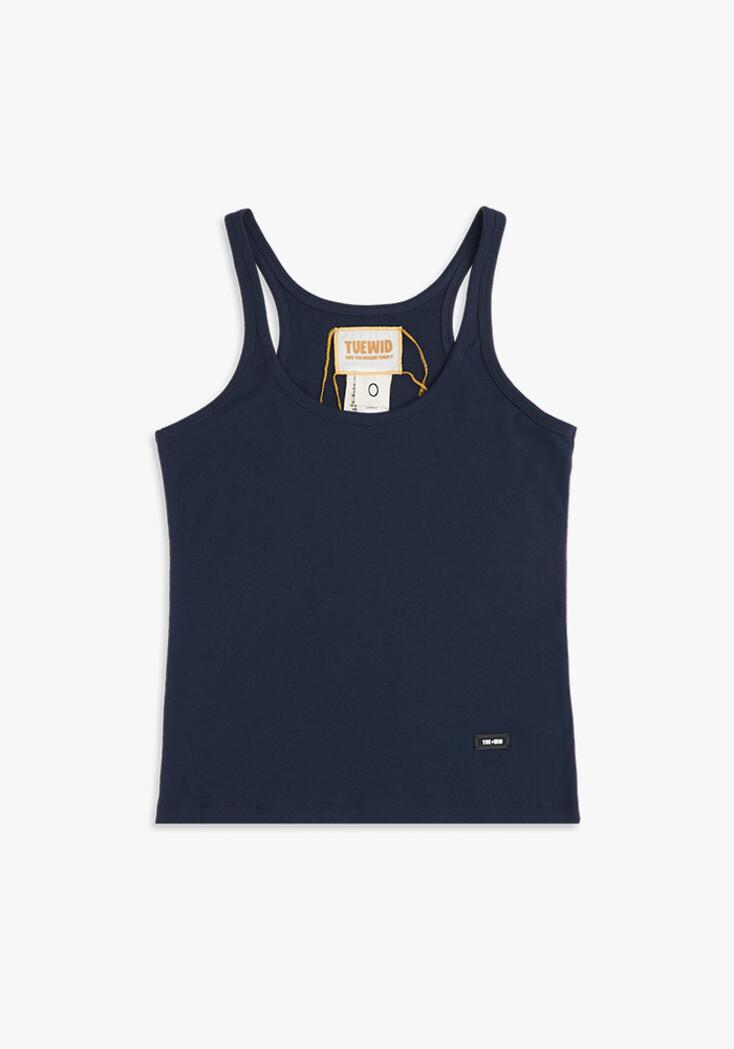 Jersey tank top in navy