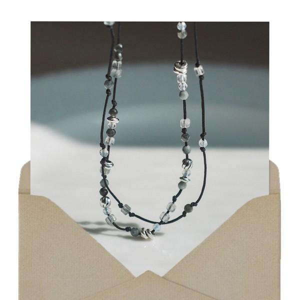 10月) 부드러운 용기, double line bracelet