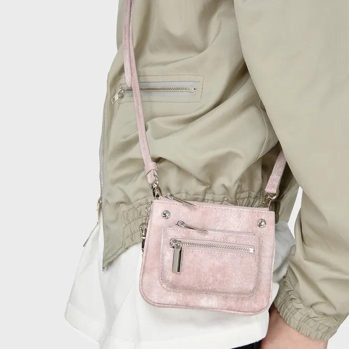 Rivet Two-way Mini Bag, PINK