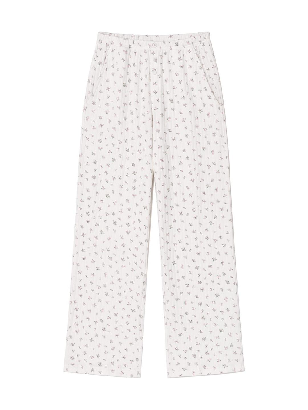 PROVINCE EYELET PANTS (SNOW BOUQUET)