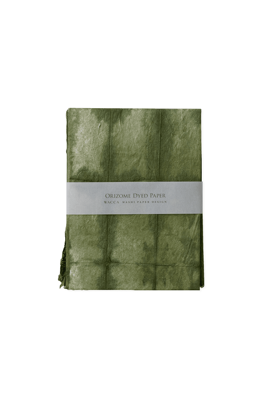Fold Dyeing Wrapping Paper - Green