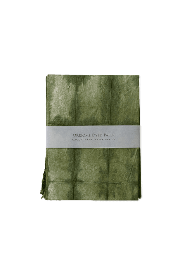 Fold Dyeing Wrapping Paper - Green