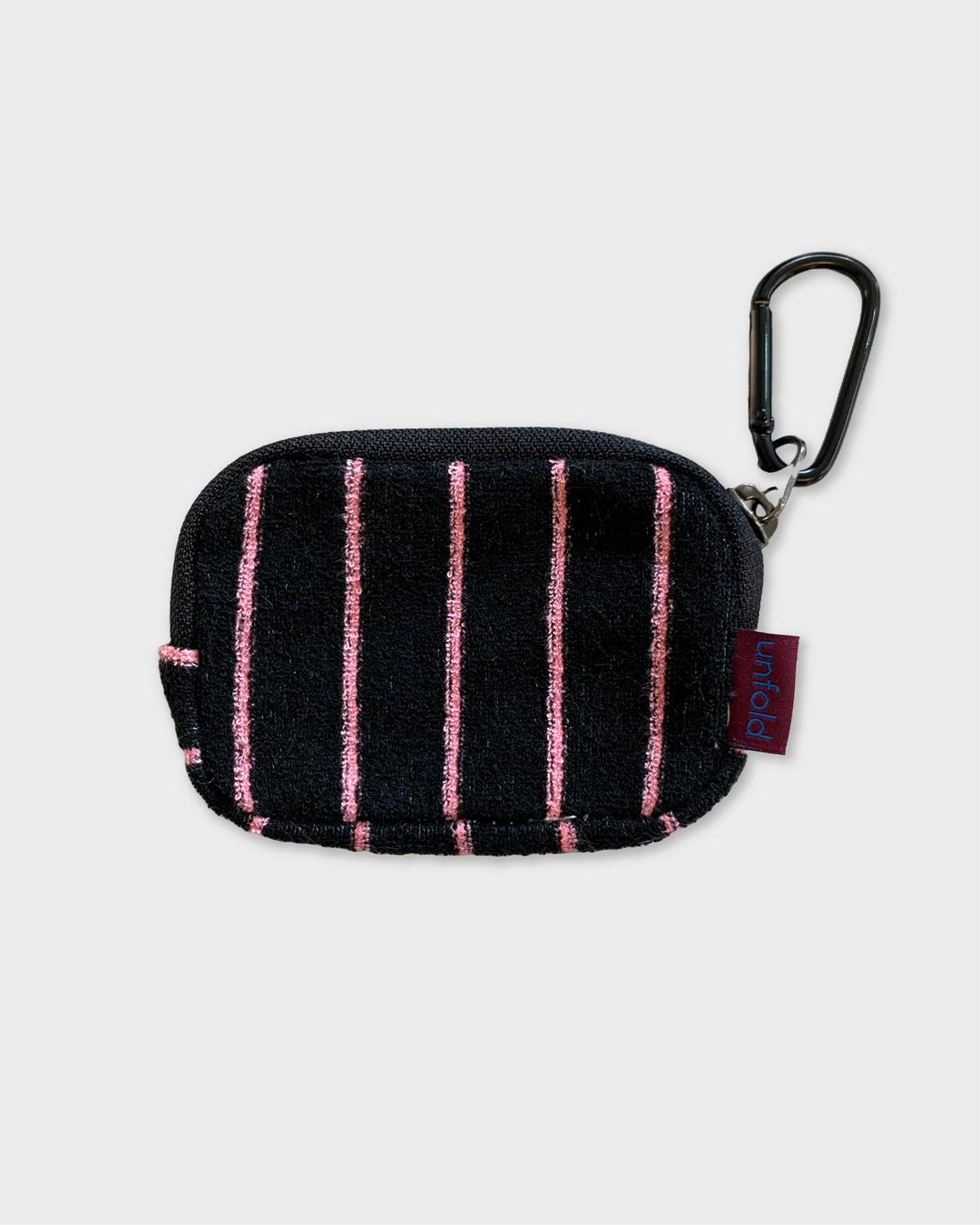 Terry card case (black-pink)