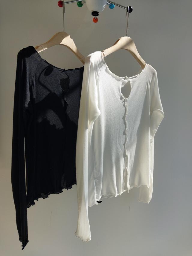 hole wave 2way top (2color)