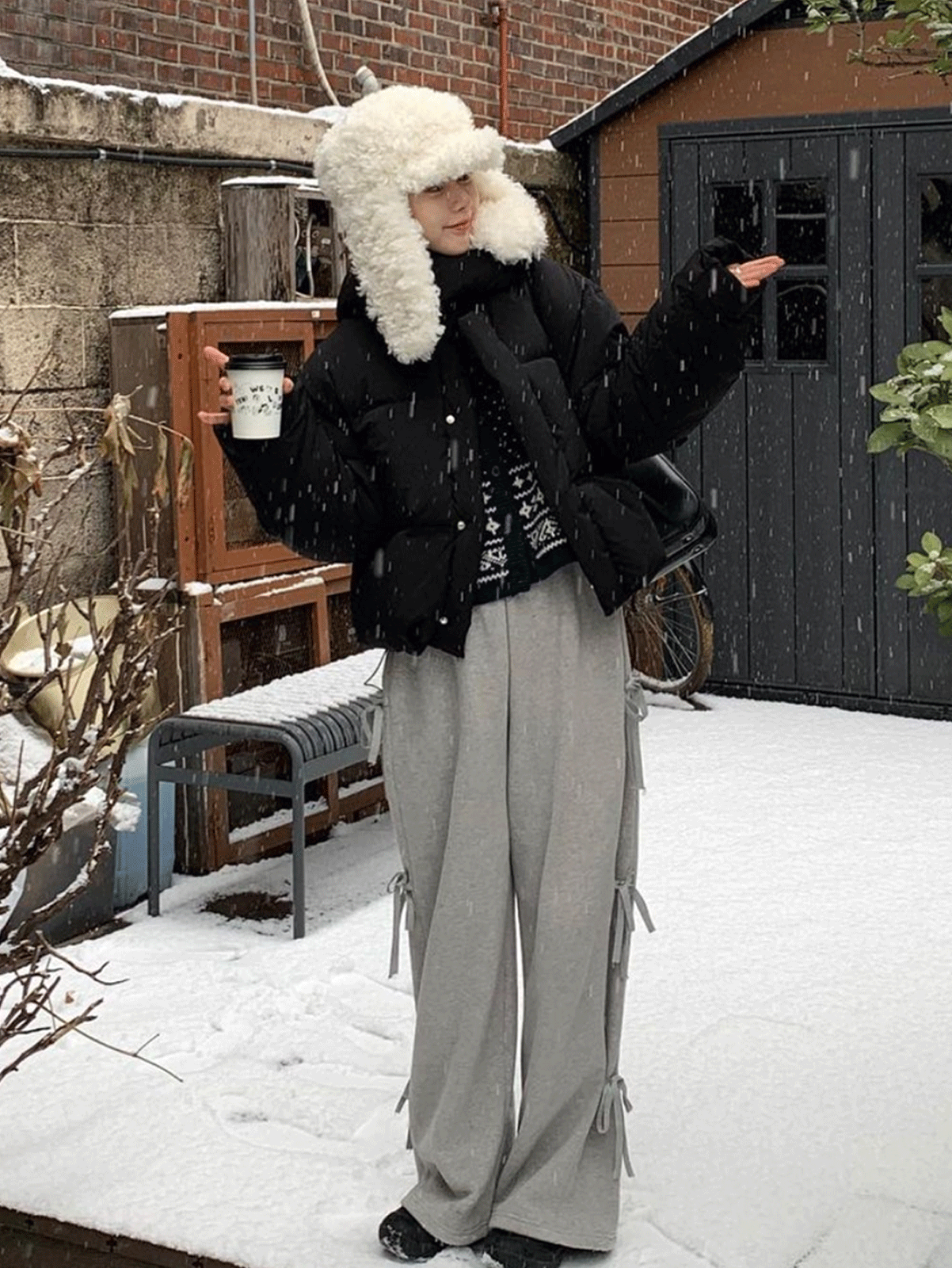 three ribbon pants (3color)