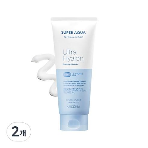 [2입기획] 미샤 수퍼 아쿠아 울트라 히알론 클렌징 폼, 200ml, 2개 - 클렌징 폼 | 쿠팡
