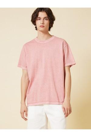 [굿온] 피그먼트 다잉 반팔 티셔츠 - 코랄