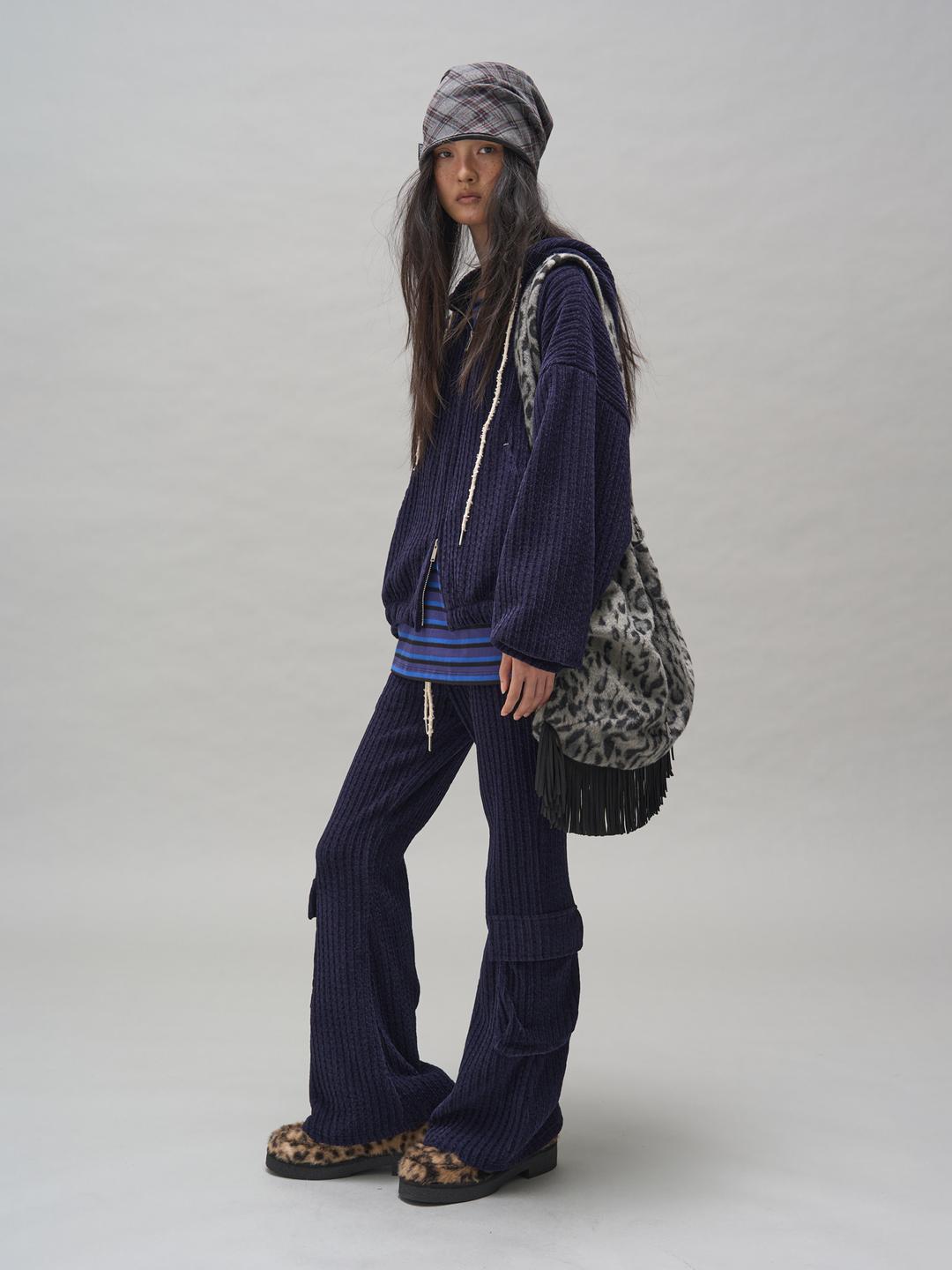 [예약 발송 12/12] VIAN FRINGE CONTRAST BAG_LEOPARD