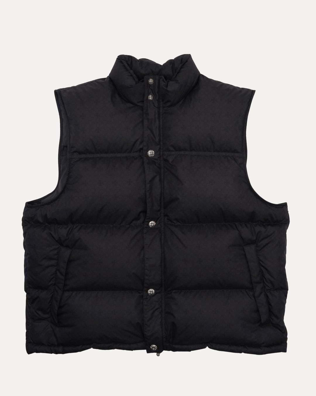 Monogram Stiff Puffer Vest - XL / Black