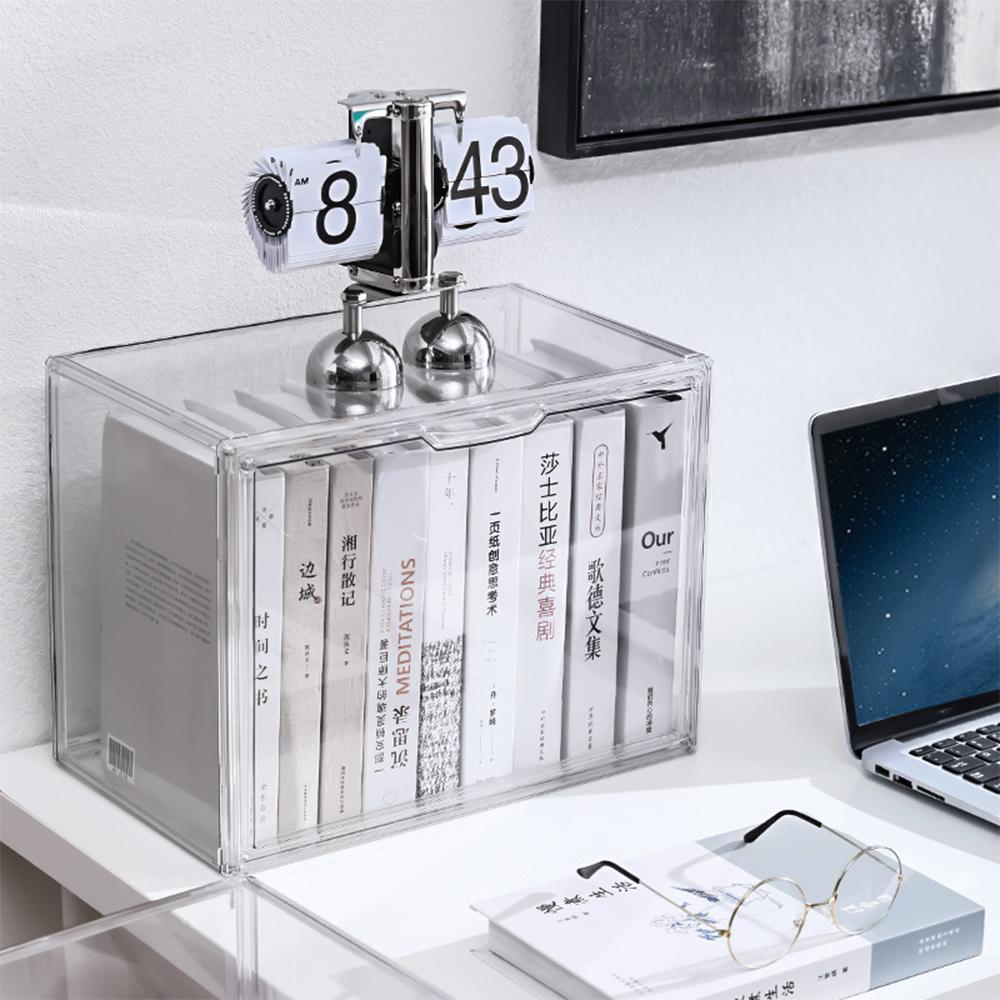 아크릴 투명정리함 플라스틱 리빙박스 책 가방 정리함 수납 박스 펜트리수납함