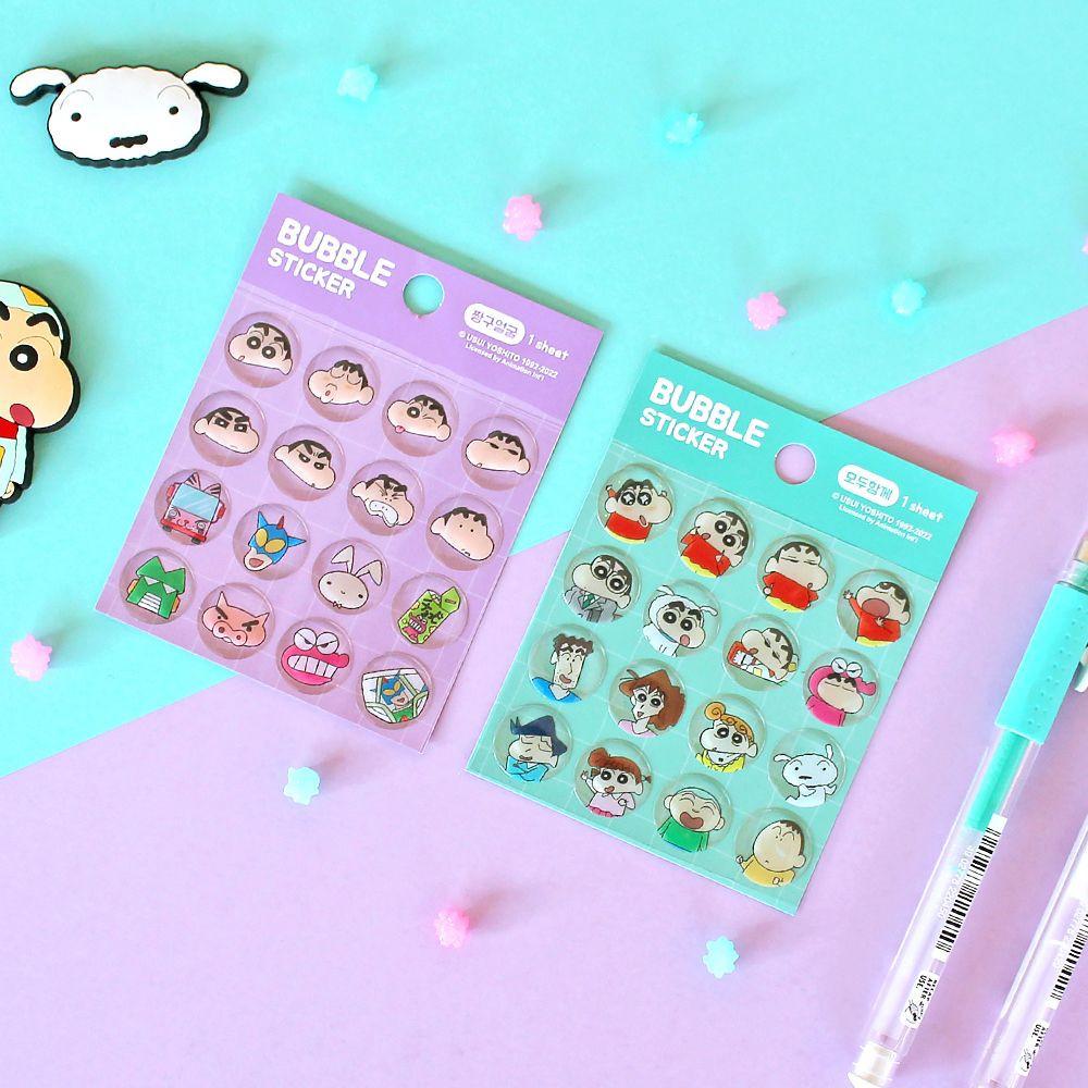 [짱구] 짱구는 못말려 3D 에폭시 원형 버블 스티커