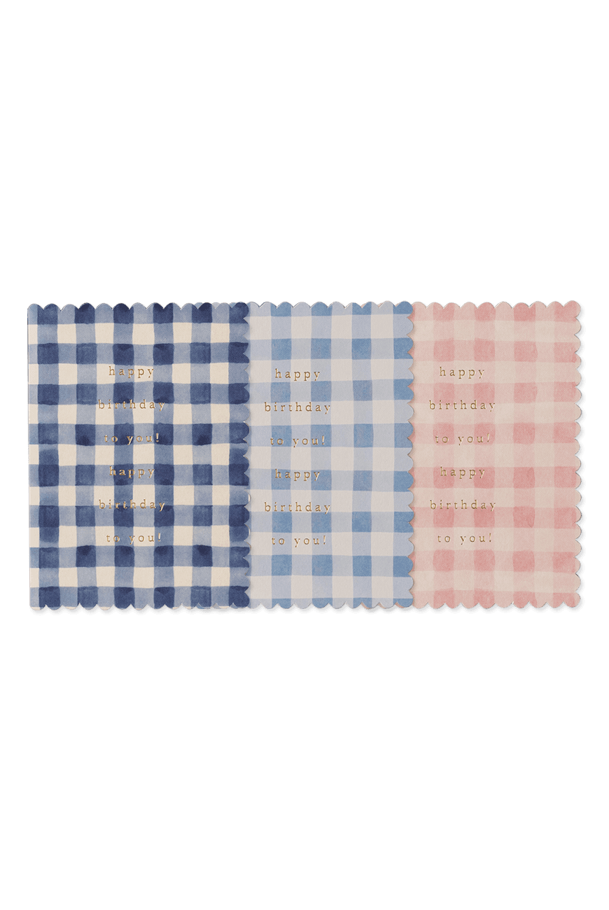 깅엄 카드  Gingham Card - Happy Birthday To You!