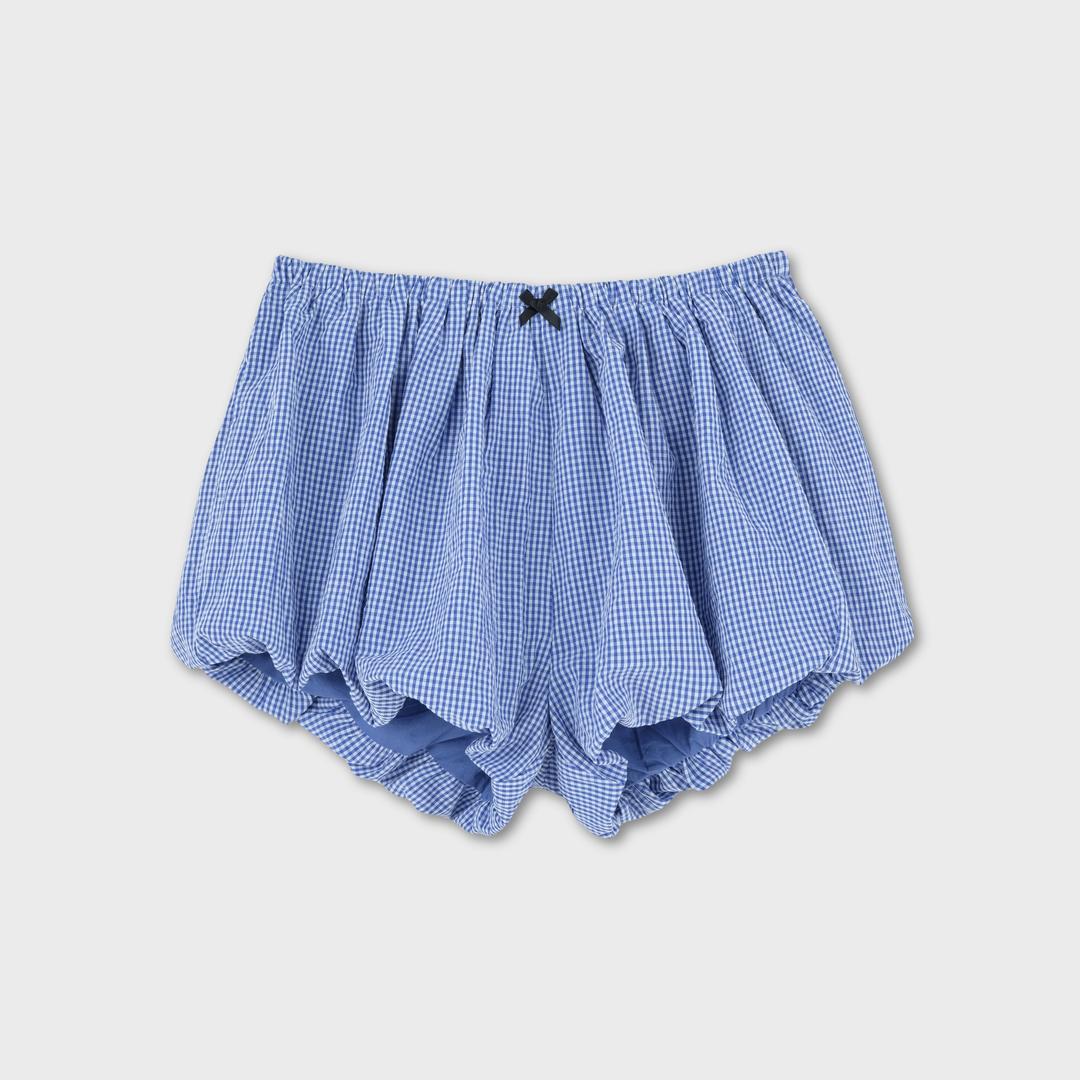 Balloon Check Skort (SKY BLUE)