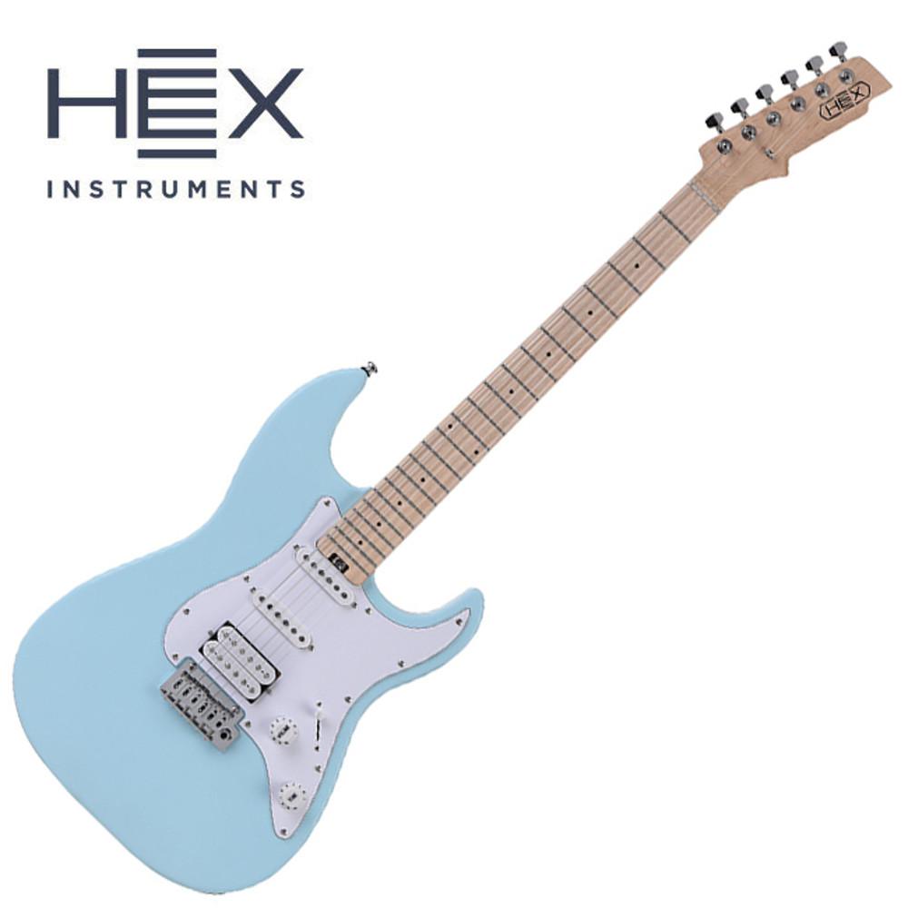 [스쿨뮤직]HEX - E100 Plus / 헥스 일렉기타 (Pastel Blue)
