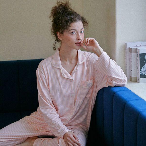 [SET] 애프리콧 캔디 소프텐션 잠옷 여성용