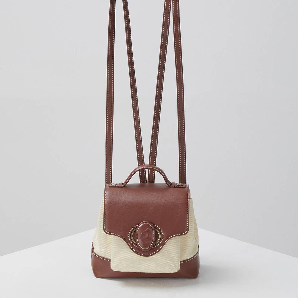 Oval day bag(Vintage wood)