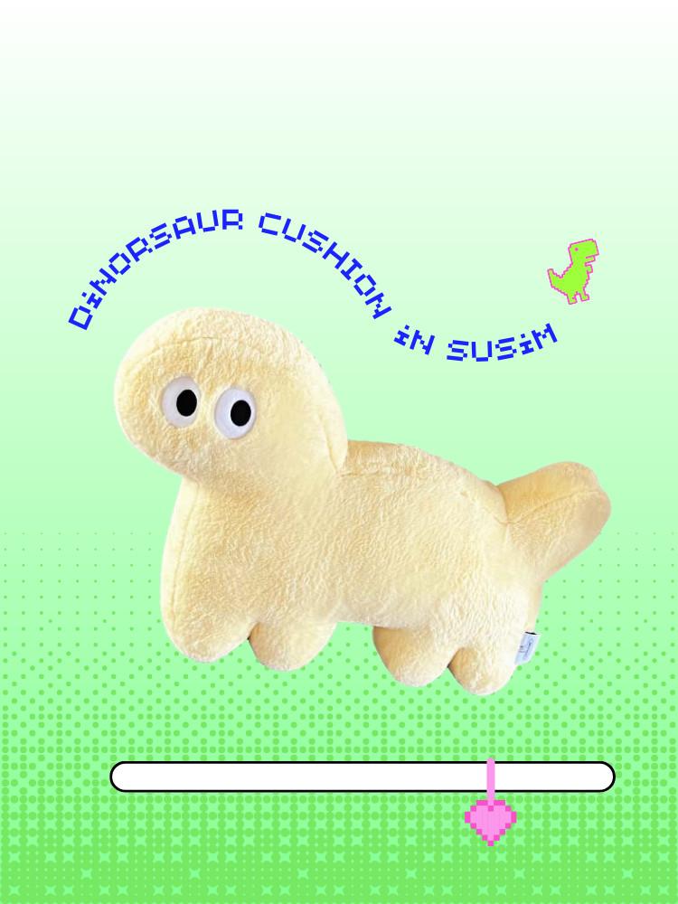 수심 Dinosaur Cushion 공룡 등 쿠션 옐로우 필로우 베개 유니크 침대 소파